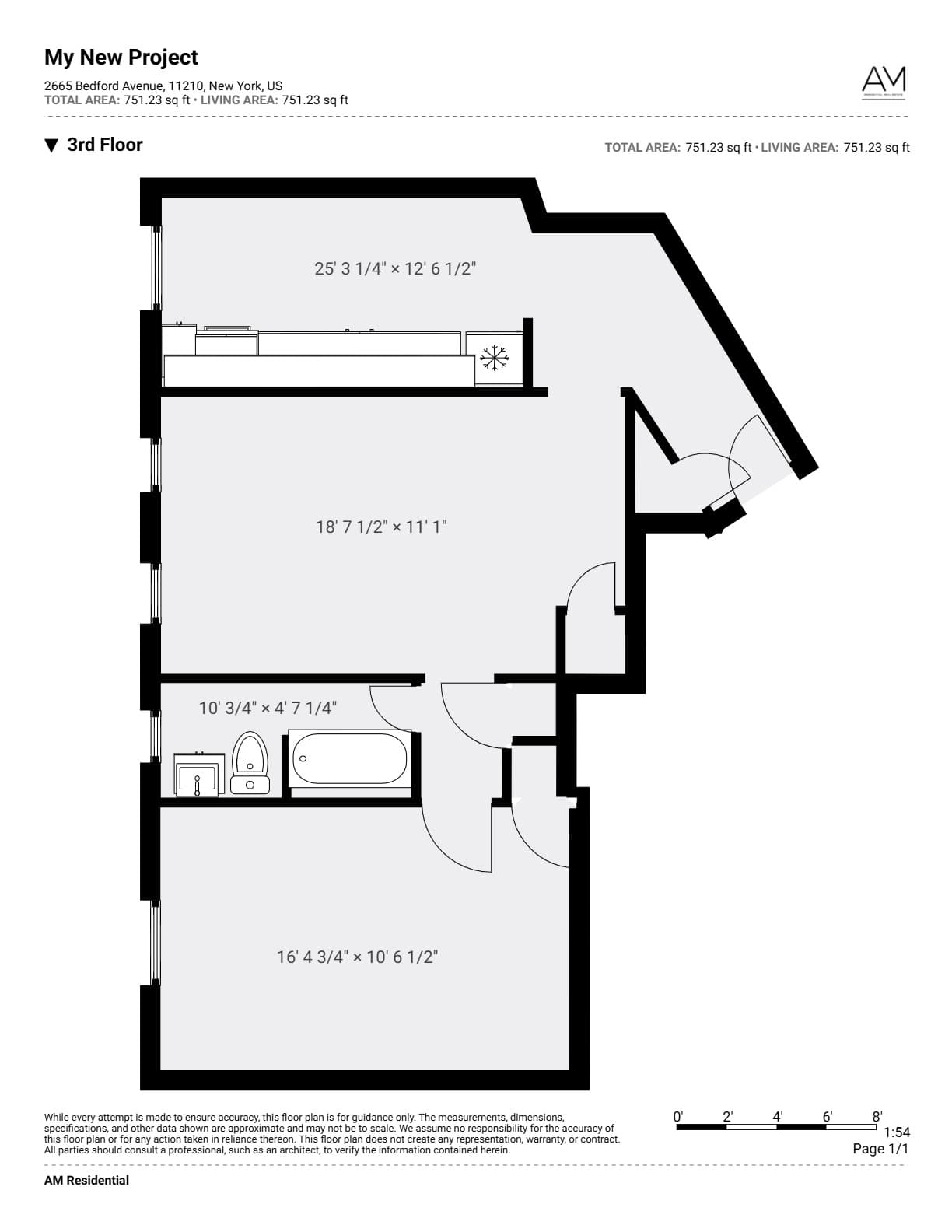 Floorplan for 2665 Bedford Ave, Apt 32