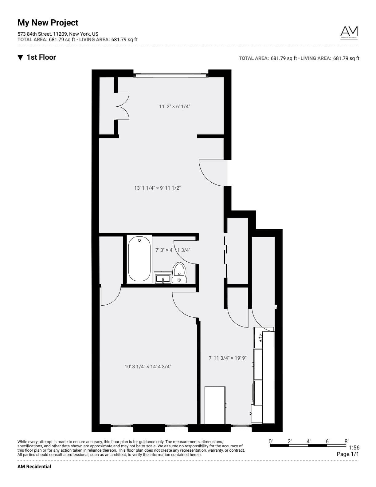 Floorplan for 573 84th Street